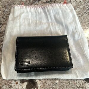 Coach compact leather wallet